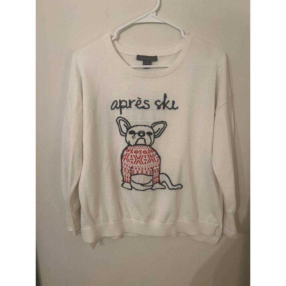 French Connection Apres Ski Sweater French Bulldog